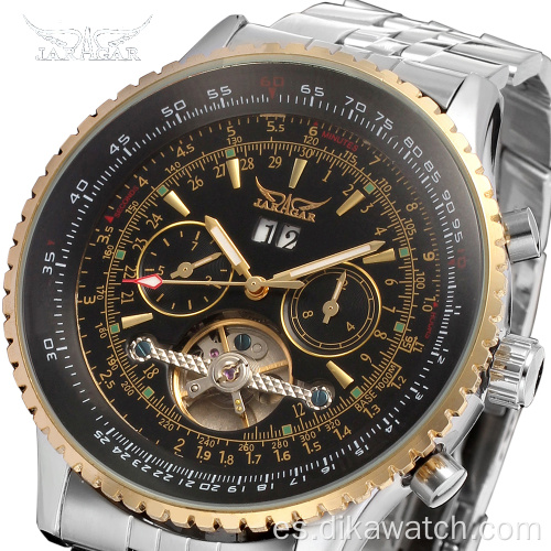 Relojes de lujo para hombre de marca superior, reloj de pulsera deportivo militar JARAGAR para hombre, reloj Tourbillon mecánico automático, reloj masculino